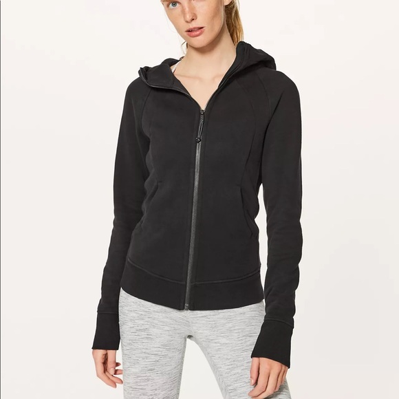Lululemon Scuba Full Zip Hoodie in Black Size 6 - Picture 1 of 4